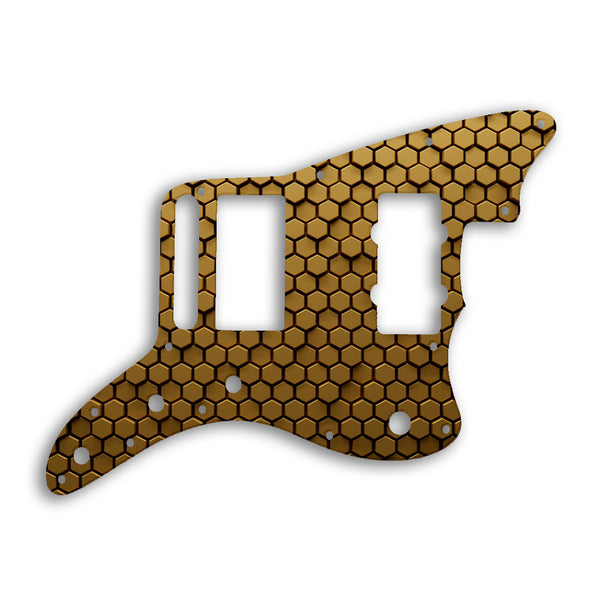 Fender Jazzmaster Blacktop Custom Pickguard Scratchplate HONEYCOMB Design