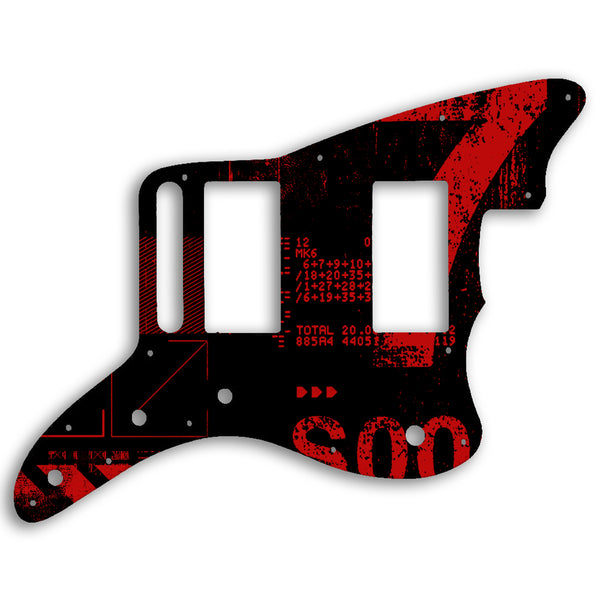 Fender Jazzmaster Special Edition Blacktop HH Custom Pickguard Scratchplate ABSTRACT Design