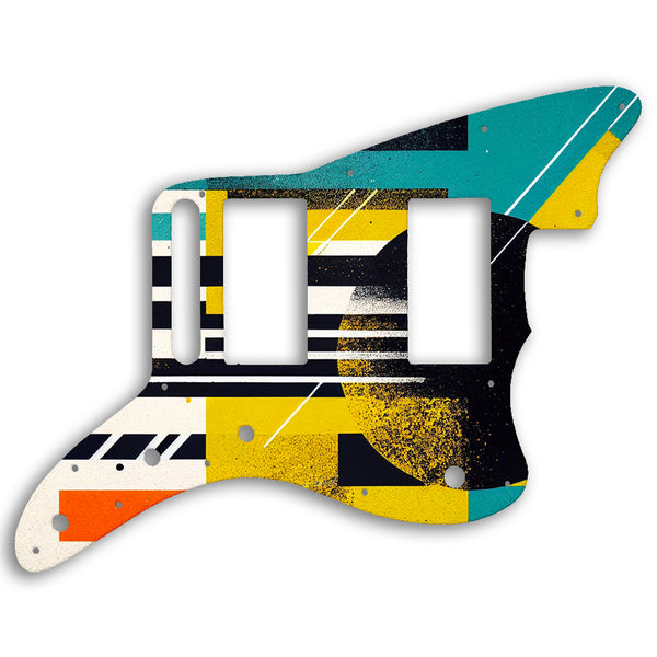 Fender Jazzmaster Special Edition Blacktop HH Custom Pickguard Scratchplate ABSTRACT Design