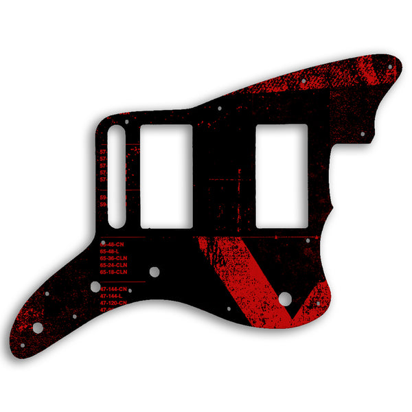 Fender Jazzmaster Special Edition Blacktop HH Custom Pickguard Scratchplate ABSTRACT Design