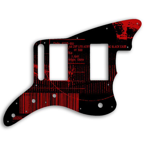 Fender Jazzmaster Special Edition Blacktop HH Custom Pickguard Scratchplate ABSTRACT Design