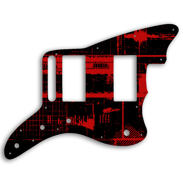 Fender Jazzmaster Special Edition Blacktop HH Custom Pickguard Scratchplate ABSTRACT Design