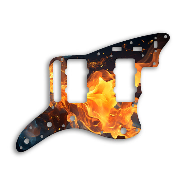 Fender Jazzmaster Special Custom Pickguard Scratchplate Fire Design