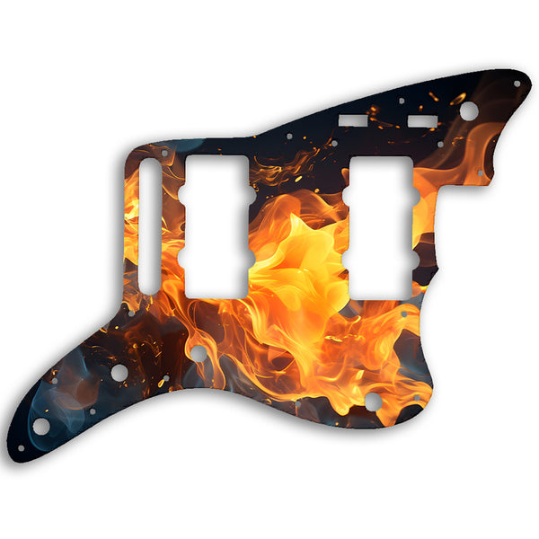 Fender Jazzmaster Troy Van Leeuwen Custom Pickguard Scratchplate Fire Design