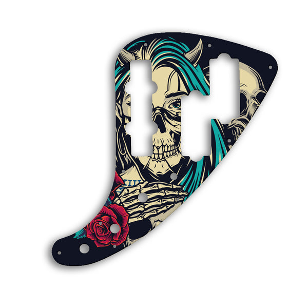 Fender JP-90 Jazz Bass Custom Pickguard Scratchplate Skull Design