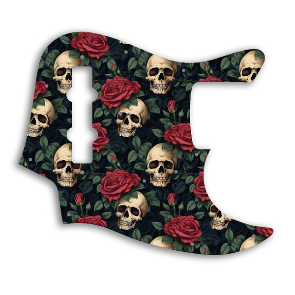 Fender Made In Japan Jazz Bass Custom Pickguard Scratchplate SKULL Design