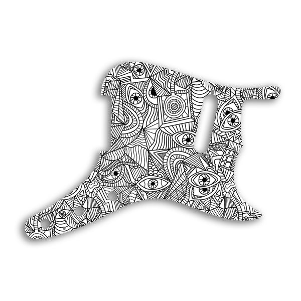 Fender Musicmaster 1957 - 1975 Custom Pickguard Scratchplate Abstract Design