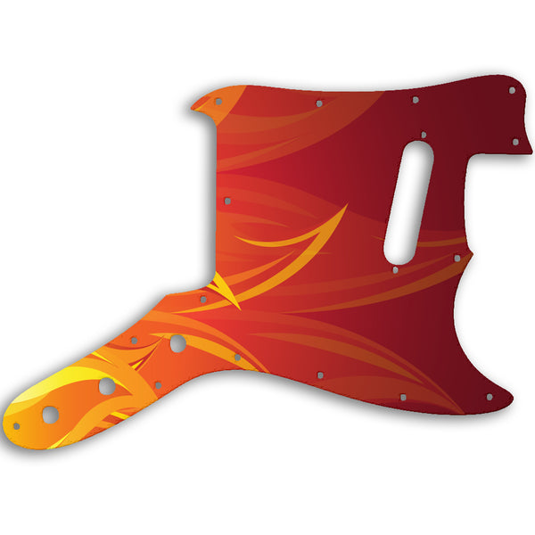 Fender Musicmaster 1976 - 1981 Custom Pickguard Scratchplate Fire Design