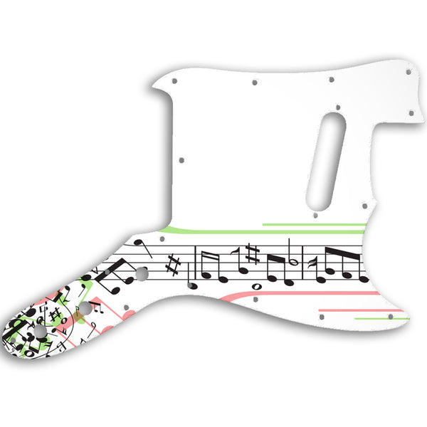 Fender Musicmaster 1976 - 1981 Custom Pickguard Scratchplate Music Design