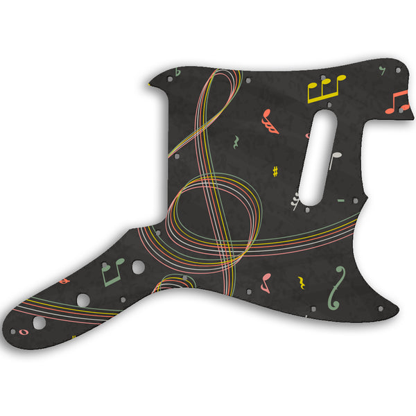 Fender Musicmaster 1976 - 1981 Custom Pickguard Scratchplate Music Design