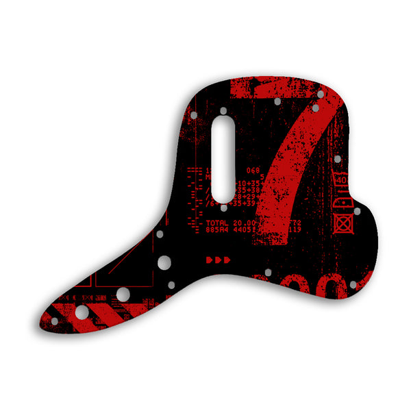 Fender Musicmaster Bass Custom Pickguard Scratchplate ABSTRACT Design