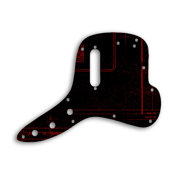 Fender Musicmaster Bass Custom Pickguard Scratchplate ABSTRACT Design