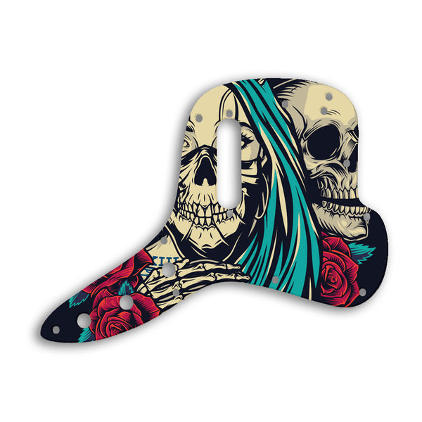 Fender Musicmaster Bass Custom Pickguard Scratchplate Skull Design