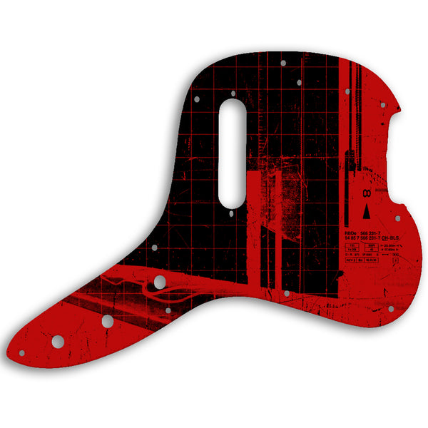 Fender Musicmaster Bass 1978 Custom Pickguard Scratchplate ABSTRACT Design