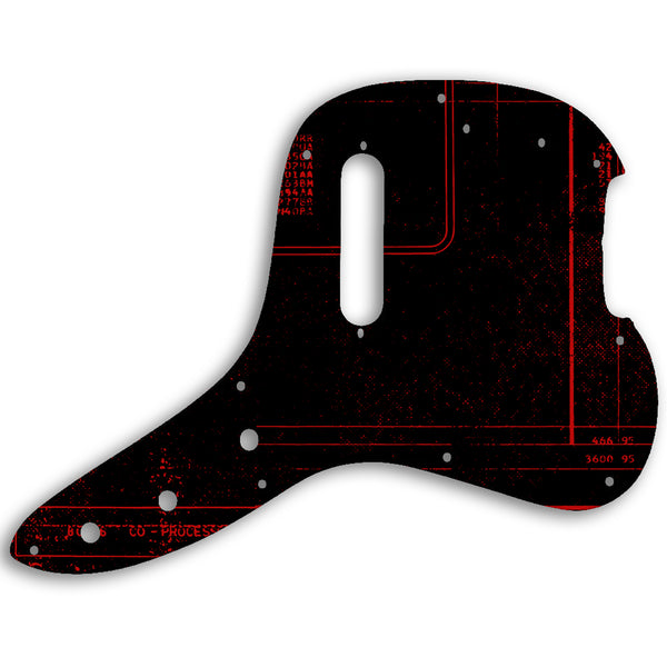 Fender Musicmaster Bass 1978 Custom Pickguard Scratchplate ABSTRACT Design