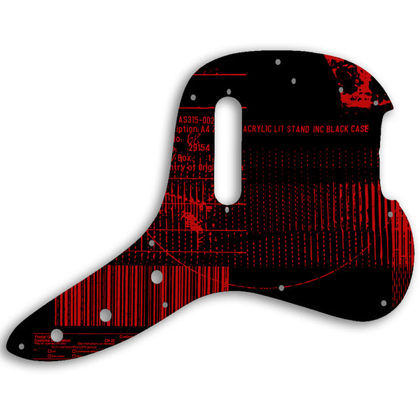 Fender Musicmaster Bass 1978 Custom Pickguard Scratchplate ABSTRACT Design