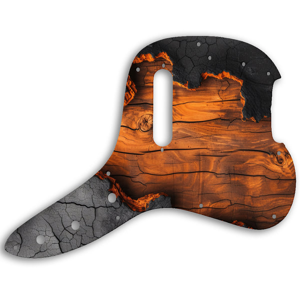 Fender Musicmaster Bass 1978 Custom Pickguard Scratchplate Wood Design