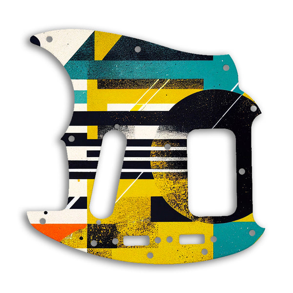 Fender Mustang Kurt Cobain Custom Pickguard Scratchplate ABSTRACT Design