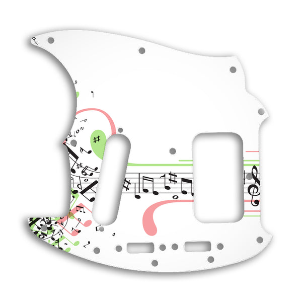 Fender Mustang Kurt Cobain Custom Pickguard Scratchplate Music Design