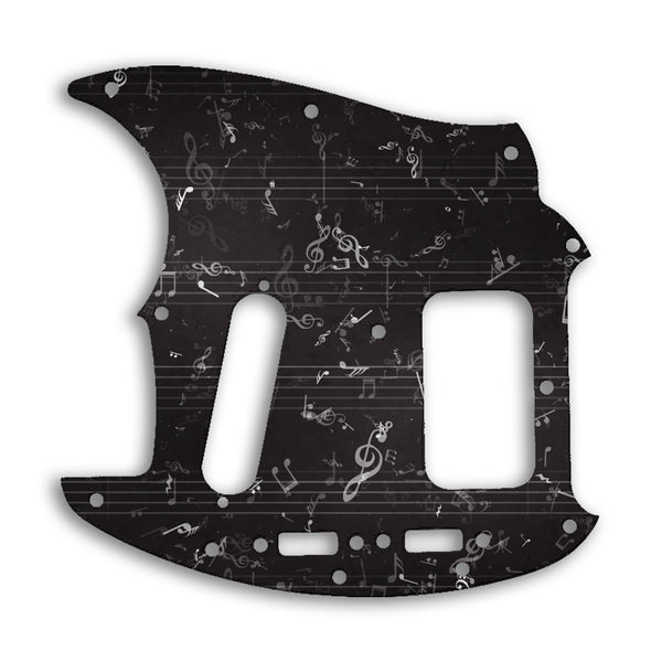 Fender Mustang Kurt Cobain Custom Pickguard Scratchplate Music Design