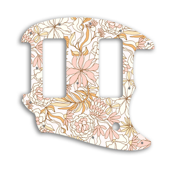 Fender Offset Series Mustang Custom Pickguard Scratchplate FLOWERS Design