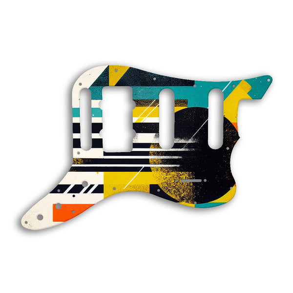 Fender Pawn Shop Bass VI Custom Pickguard Scratchplate ABSTRACT Design