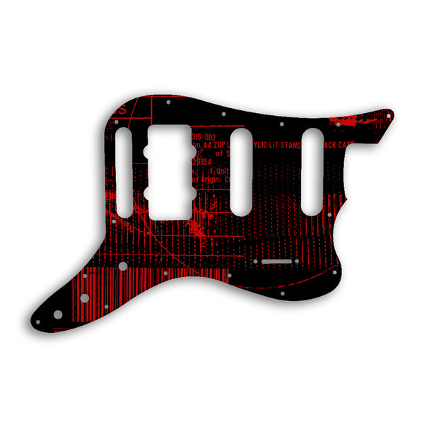 Fender Pawn Shop Bass VI Custom Pickguard Scratchplate ABSTRACT Design