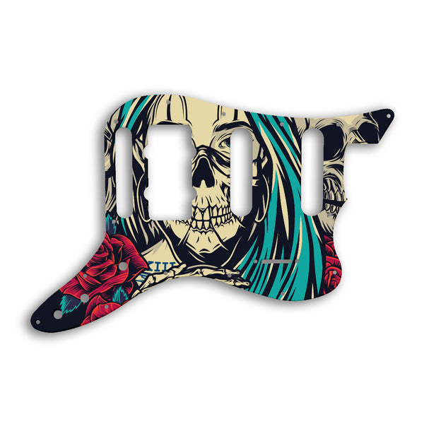 Fender Pawn Shop Bass VI Custom Pickguard Scratchplate Skull Design