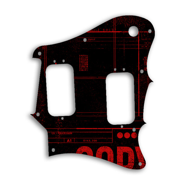 Fender Pawn Shop Super Sonic Custom Pickguard Scratchplate ABSTRACT Design