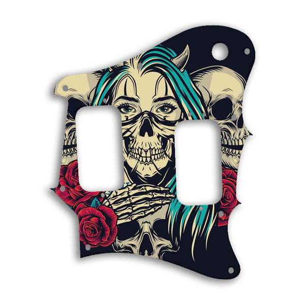 Fender Pawn Shop Super Sonic Custom Pickguard Scratchplate Skull Design