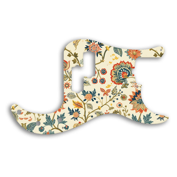 Fender PRECISION BASS USA STANDARD Custom Pickguard Scratchplate INDIAN_FLORAL Design