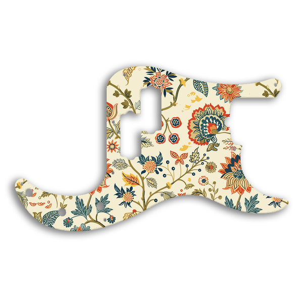 Fender Precision Bass USA 5 String Custom Pickguard Scratchplate INDIAN_FLORAL Design