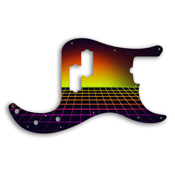 Fender Precision Bass USA 5 String Custom Pickguard Scratchplate TRON Design