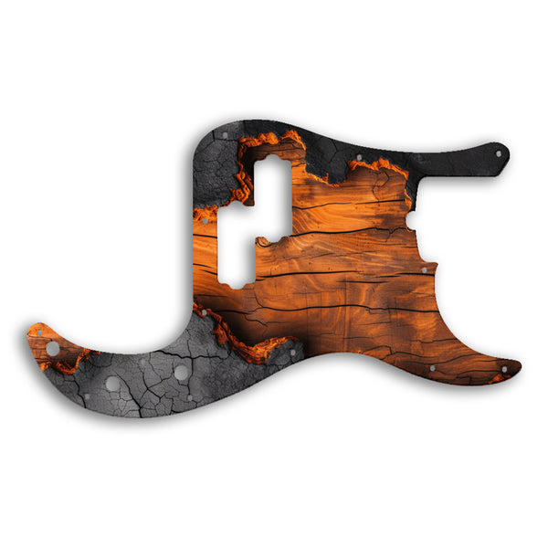 Fender Precision Bass USA 5 String Custom Pickguard Scratchplate Wood Design