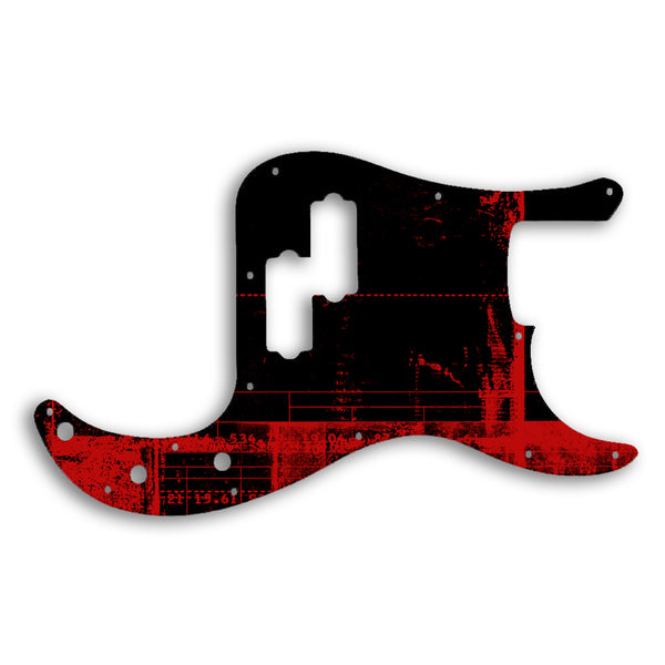 Fender Precision Bass Mexican Custom Pickguard Scratchplate ABSTRACT Design