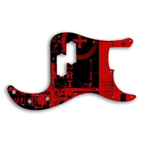 Fender Precision Bass Mexican Custom Pickguard Scratchplate ABSTRACT Design