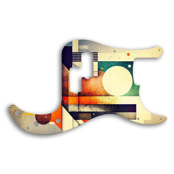 Fender Precision Bass Mexican Custom Pickguard Scratchplate ABSTRACT Design