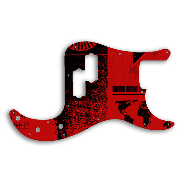 Fender Precision Bass Mexican Custom Pickguard Scratchplate ABSTRACT Design