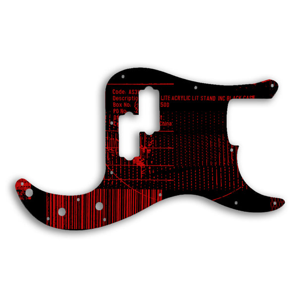 Fender Precision Bass Mexican Custom Pickguard Scratchplate ABSTRACT Design