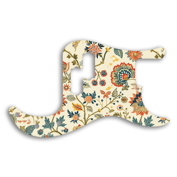 Fender Precision Bass Mexican Custom Pickguard Scratchplate INDIAN_FLORAL Design