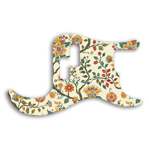 Fender Precision Bass Mexican Custom Pickguard Scratchplate INDIAN_FLORAL Design