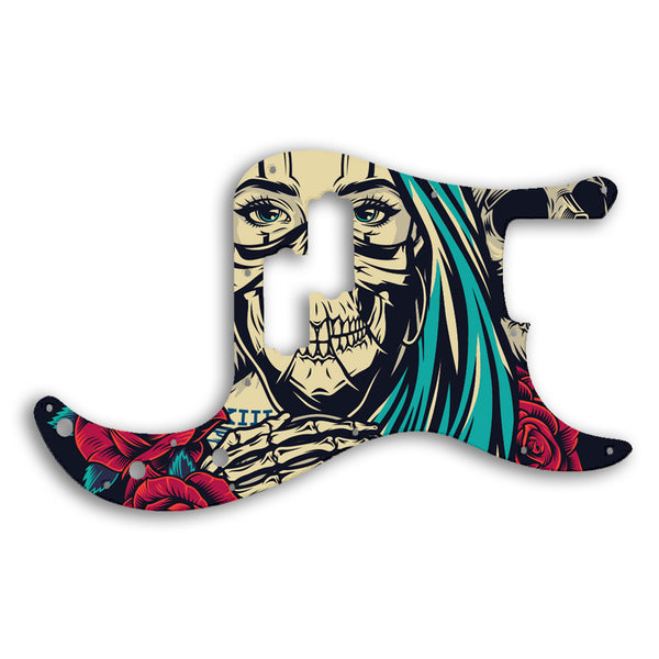 Fender Precision Bass Mexican Custom Pickguard Scratchplate Skull Design