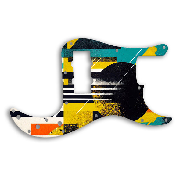 Fender Precision Bass Blacktop Custom Pickguard Scratchplate ABSTRACT Design