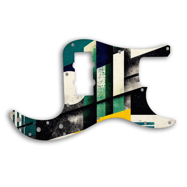 Fender Precision Bass Blacktop Custom Pickguard Scratchplate ABSTRACT Design