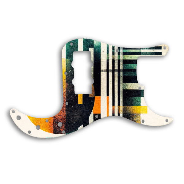 Fender Precision Bass Blacktop Custom Pickguard Scratchplate ABSTRACT Design