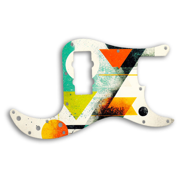 Fender Precision Bass Blacktop Custom Pickguard Scratchplate ABSTRACT Design