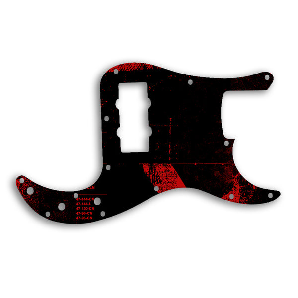 Fender Precision Bass Blacktop Custom Pickguard Scratchplate ABSTRACT Design