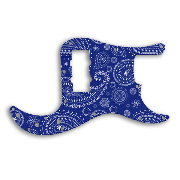 Fender Precision Bass Blacktop Custom Pickguard Scratchplate Paisley Design