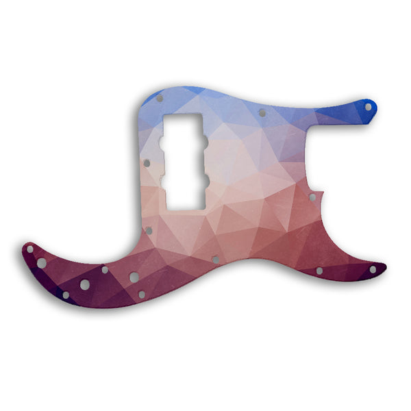 Fender Precision Bass Blacktop Custom Pickguard Scratchplate POLYGON Design