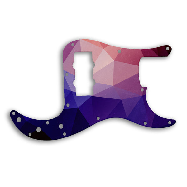 Fender Precision Bass Blacktop Custom Pickguard Scratchplate POLYGON Design